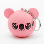 Porte-cl&eacute;s balle anti-stress t&ecirc;te de koala - Rose,