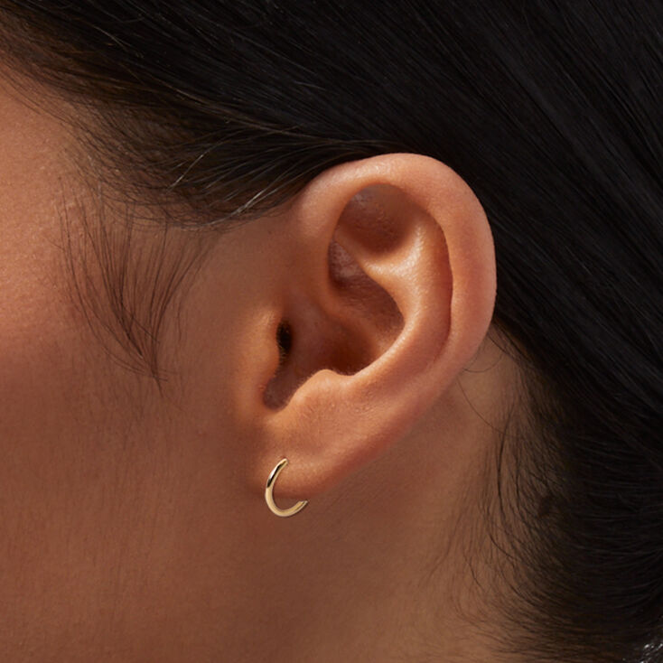 Gold Graduated Hoop Earrings - 3 Pack,