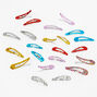 Rainbow Glitter Multi Size Snap Hair Clips - 22 Pack,