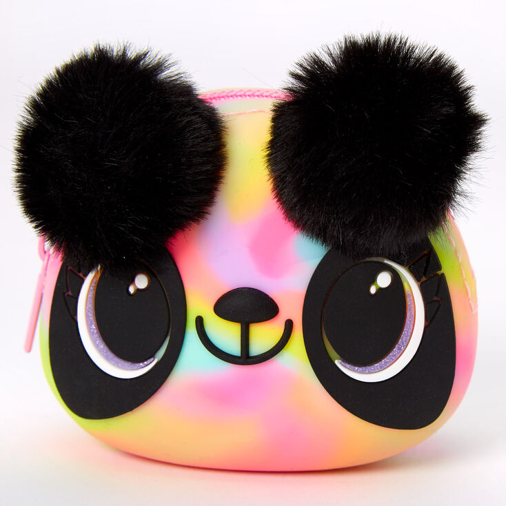 Porte-monnaie en silicone arc-en-ciel Paige le panda,