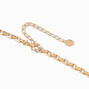 Gold-tone Open Box Link Chain Necklace,