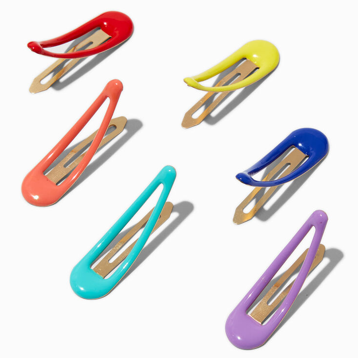 Claire&#39;s Club Rainbow Snap Hair Clips - 6 Pack,