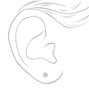 Rose Gold 4MM Crystal Stud Earrings - 6 Pack,