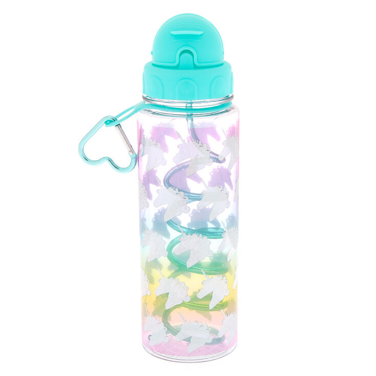 Rainbow Unicorn Water Bottle - Mint,