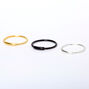 22G Mixed Metal Sterling Silver Nose Rings - 3 Pack,