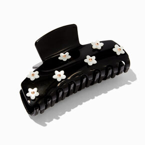 Black Mini Cream Daisy Hair Claw,