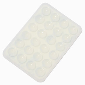 Support adh&eacute;sif pour coque de portable &agrave; ventouse en silicone rectangulaire transparent,