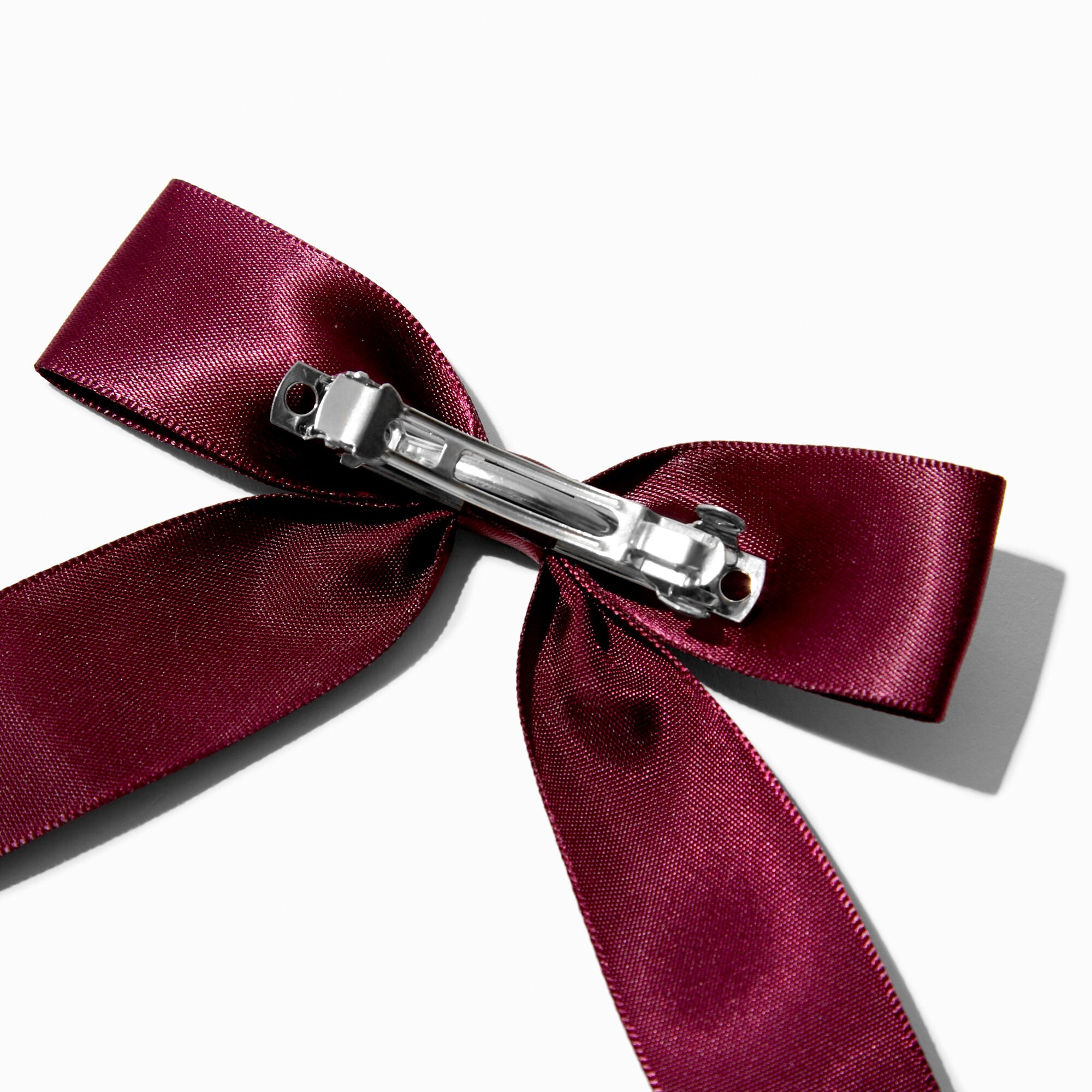 Mixed Burgundy Hair Bow Clips - 4 Pack,