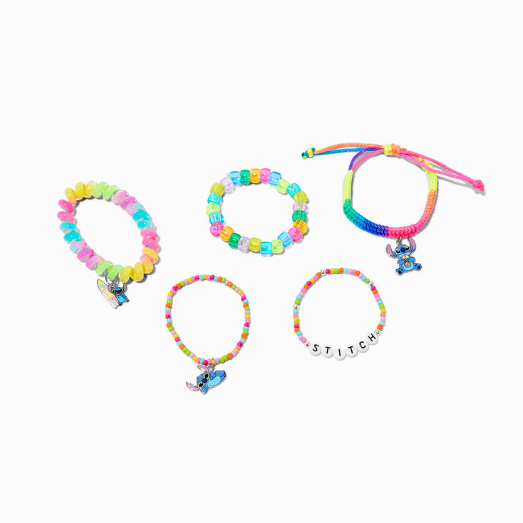 Disney Stitch Claire&#39;s Exclusive Summer Bracelet Set - 5 Pack,