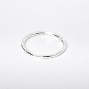 20G Sterling Silver Hammered Nose Ring,