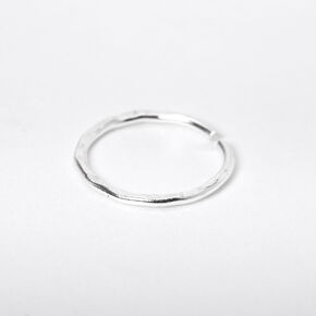 Sterling Silver 20G Hammered Nose Ring,