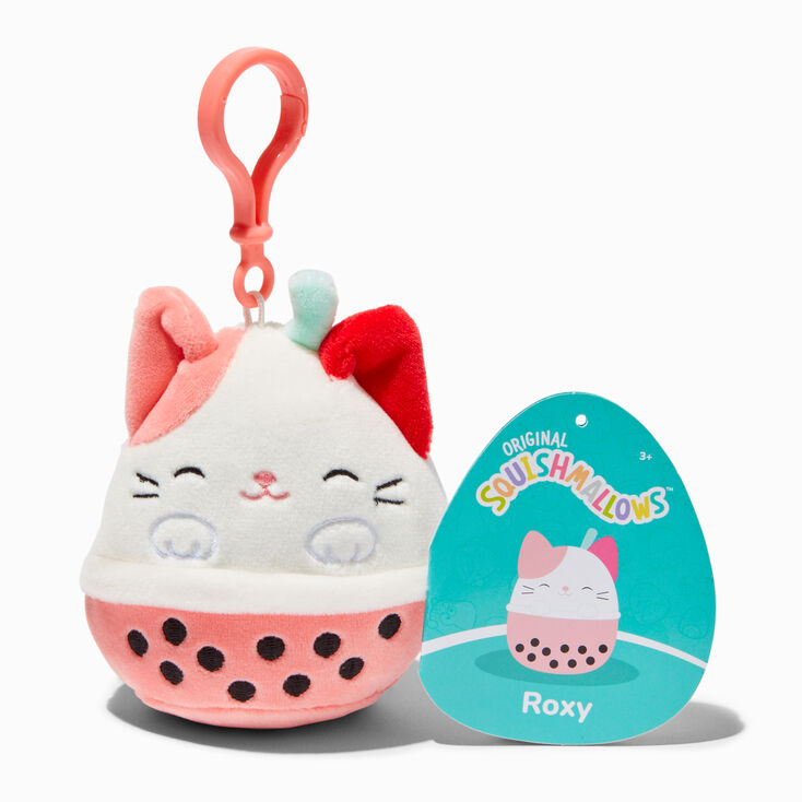 Peluche de chat th&eacute; aux perles rose Roxy 9&nbsp;cm Squishmallows&trade;,