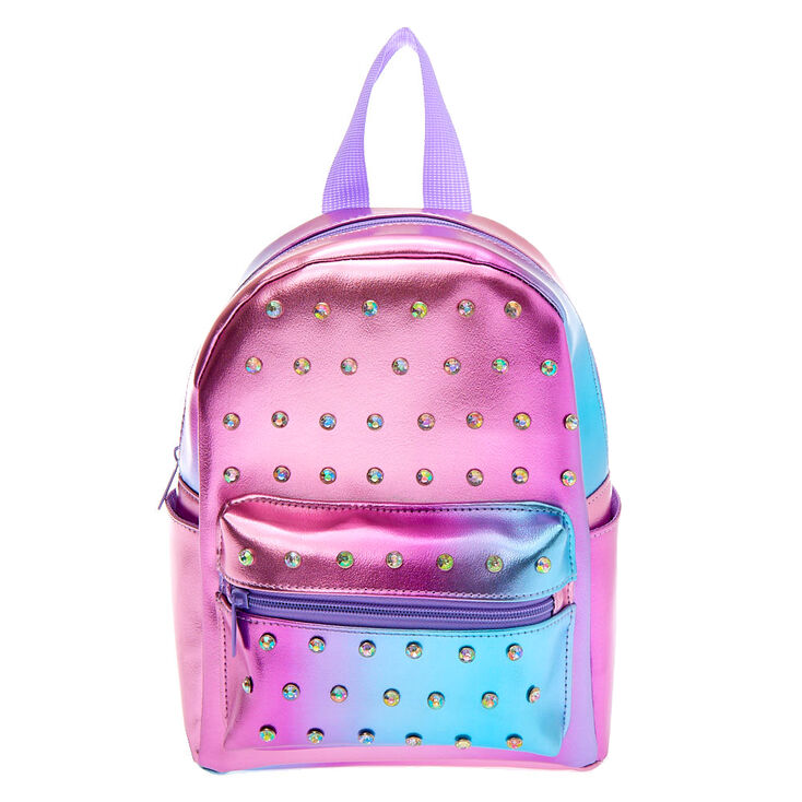 Embellished Ombre Mini Backpack - Purple | Claire's US