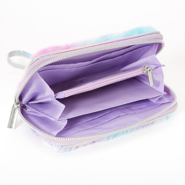 Furry Pastel Unicorn Wristlet,