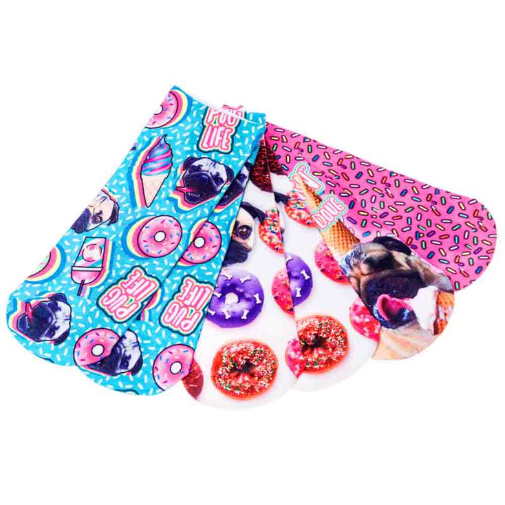Doug The Pug&reg; Sweet Treats Patterned Socks - Various Colours,