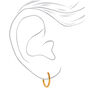 18ct Gold Plated Hinged Hoop Earrings - 3 Pack,