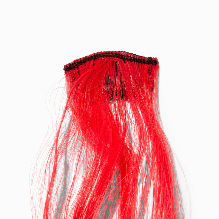 Red &amp; Pink Ombr&eacute; Curly Faux Hair Clip In Extensions - 2 Pack,