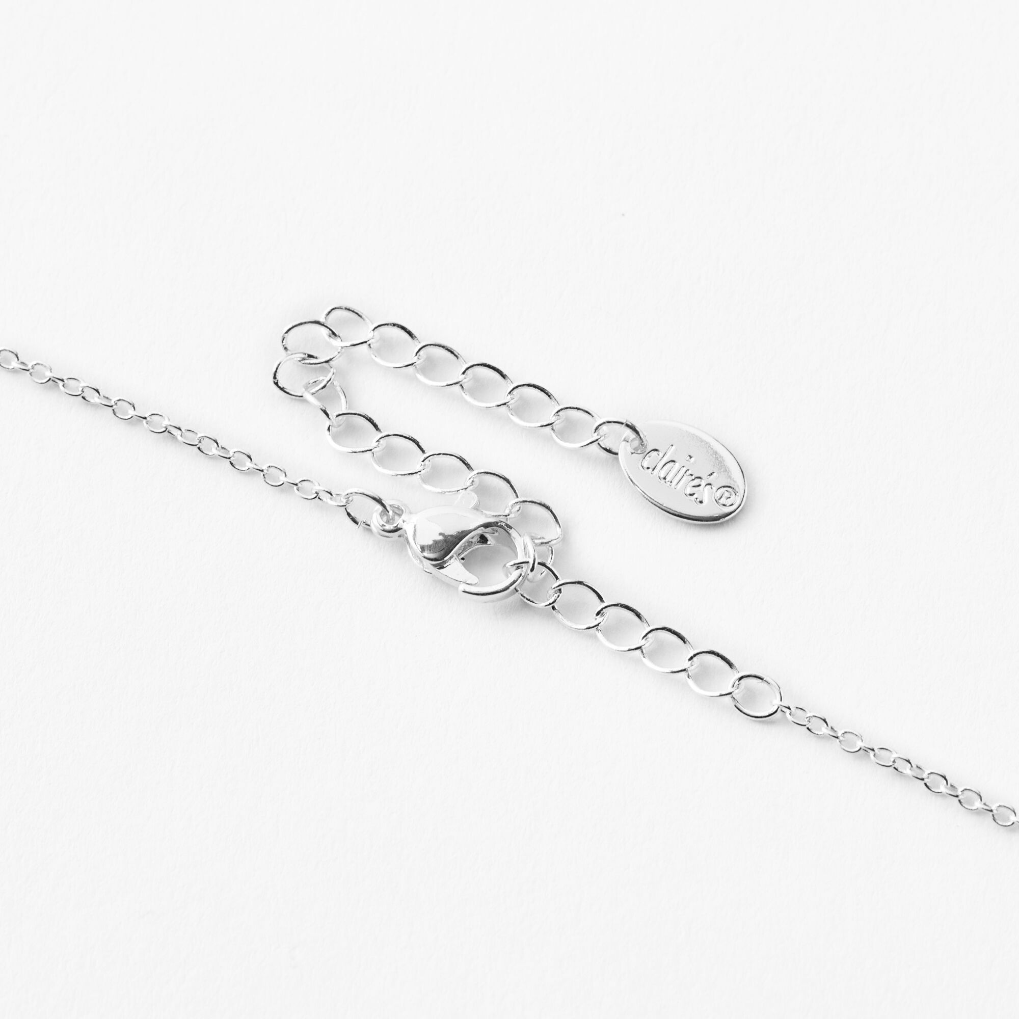 Silver Initial Mood Pendant Necklace - R,