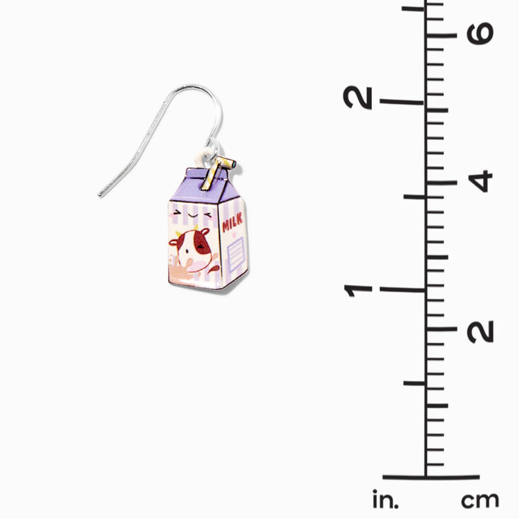 Purple Milk Carton 1&quot; Drop Earrings,