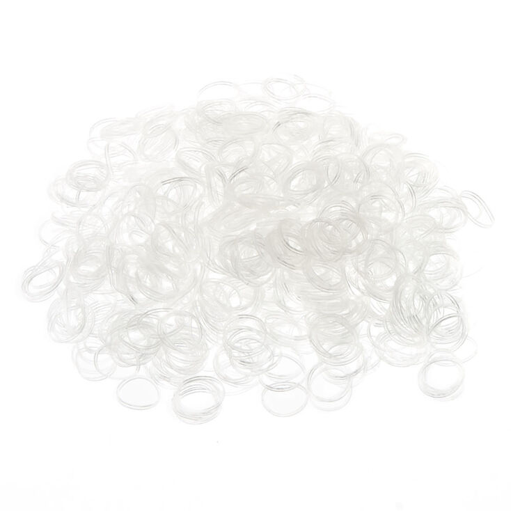 No Snag Hair Ties / Elastics - 200pc Pack (2cm Diameter - Clear)