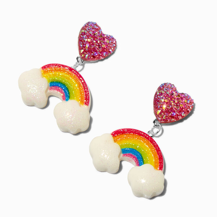 Puffy Rainbow Drop Earrings,