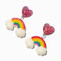 Puffy Rainbow Drop Earrings,