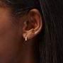 18k Gold Plated Rose Gold 10MM Square Hoop Earrings,