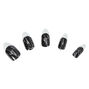 Faux ongles stiletto French manucure effet marbr&eacute; bicolores - Lot de 24,