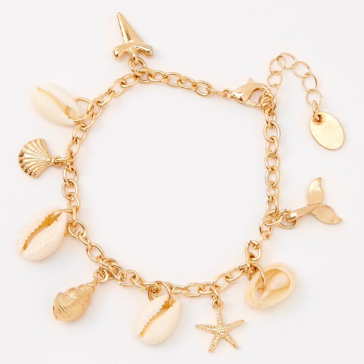 Gold By The Sea Charm Bracelet | Claire's US