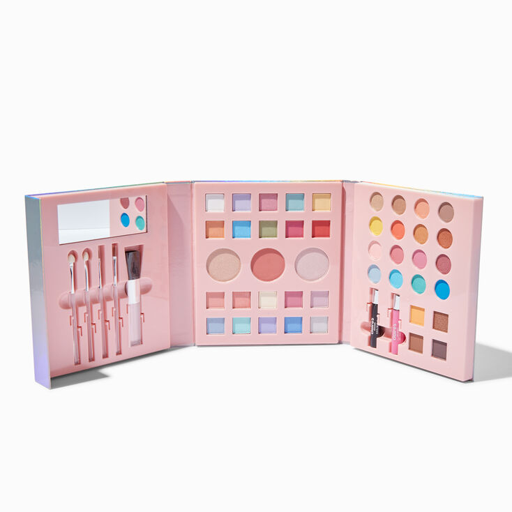 Palette compacte de maquillage 48&nbsp;pi&egrave;ces c&oelig;ur holographique,
