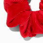 Ribbed Velvet Medium Hair Scrunchie - Red,