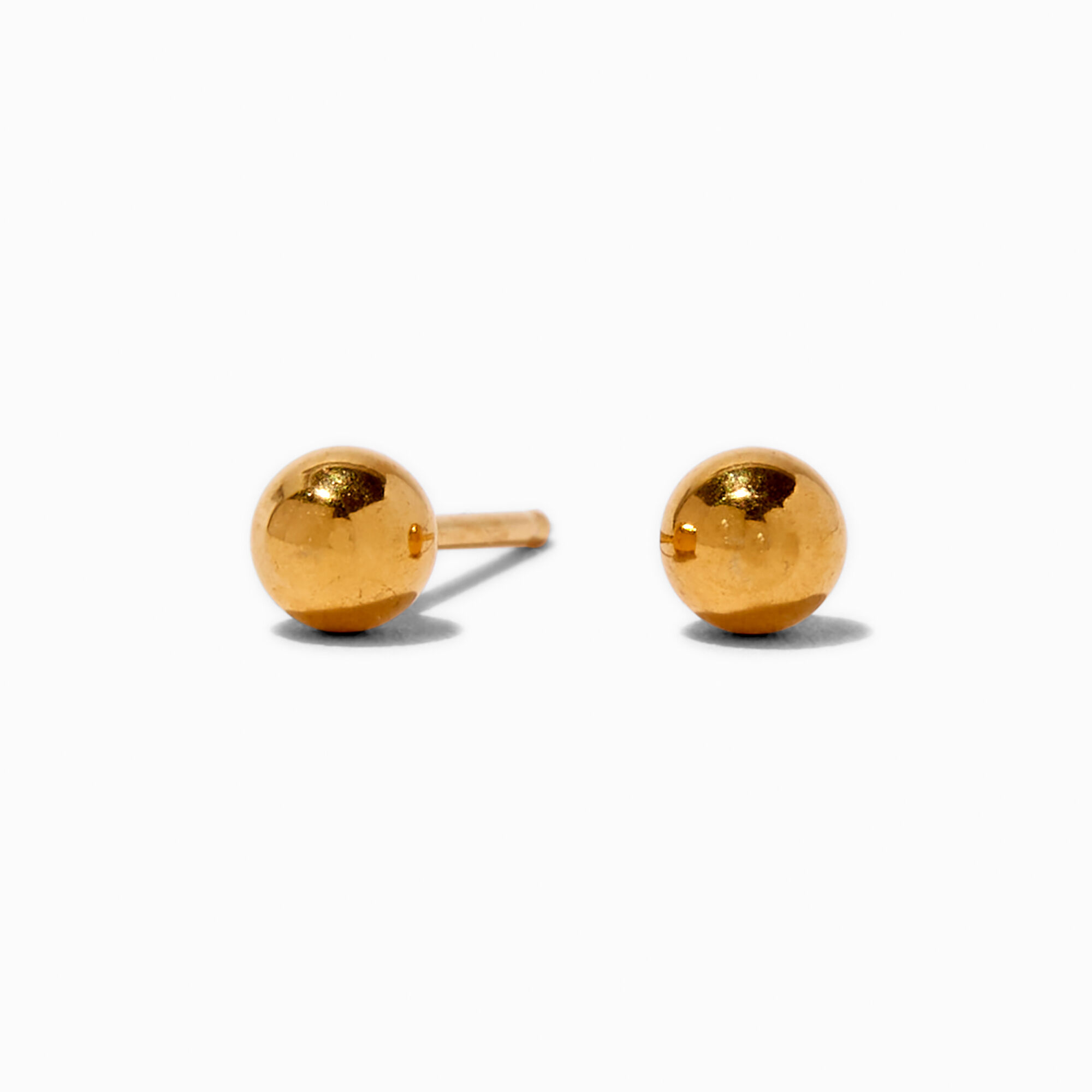 24ct Gold Plated 4mm Ball Studs Ear Piercing Kit with After Care Lotion,