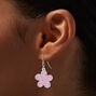 Pendantes marguerite en plastique roses,