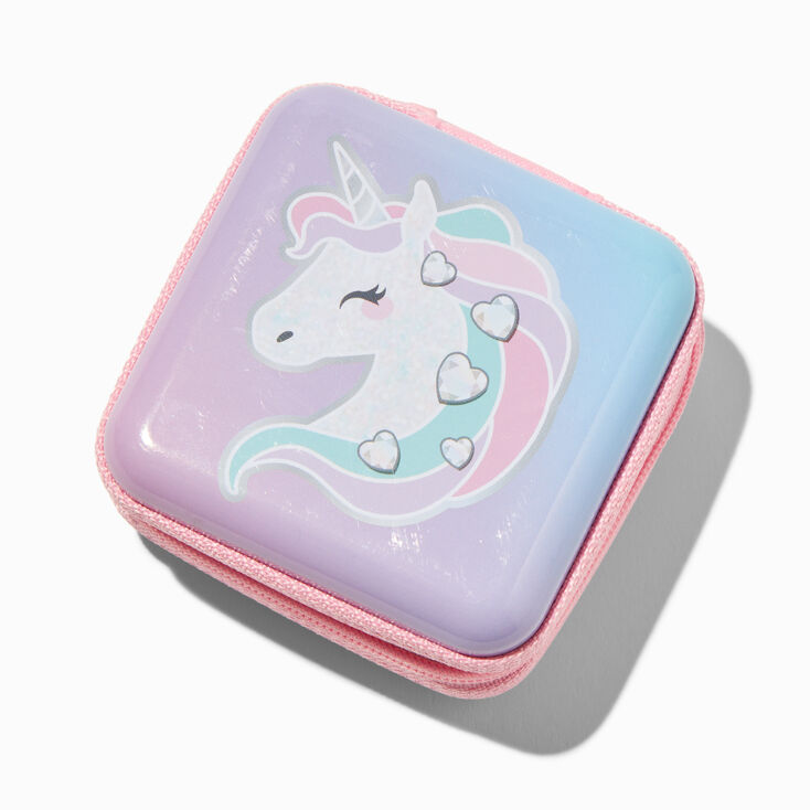 Claire's Club Heart Pearl Unicorn Mini Makeup Tin