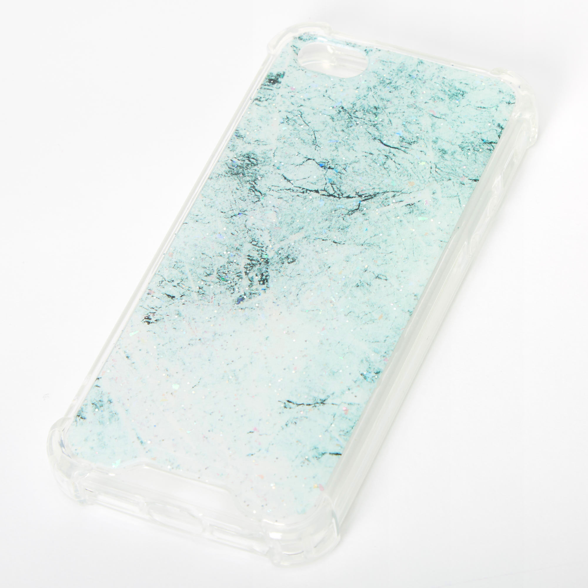 Mint Glitter Marble Protective Phone Case - Fits iPhone 5/5S,