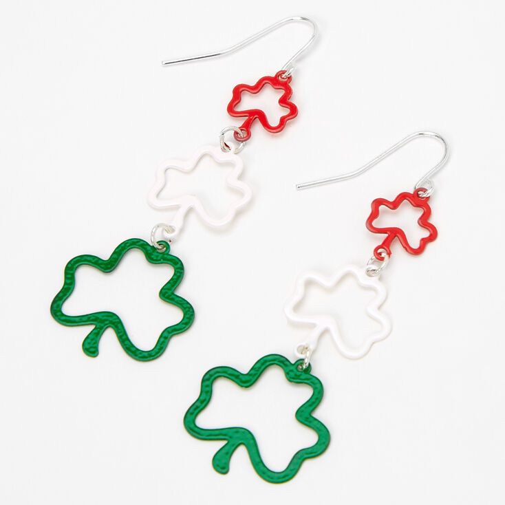 Claire's Pendantes trèfles tricolores 6,5 cm
