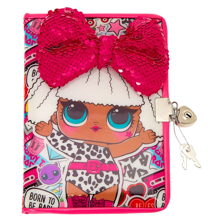 L O L Surprise Sequin Lock Diary Pink Claire S Us
