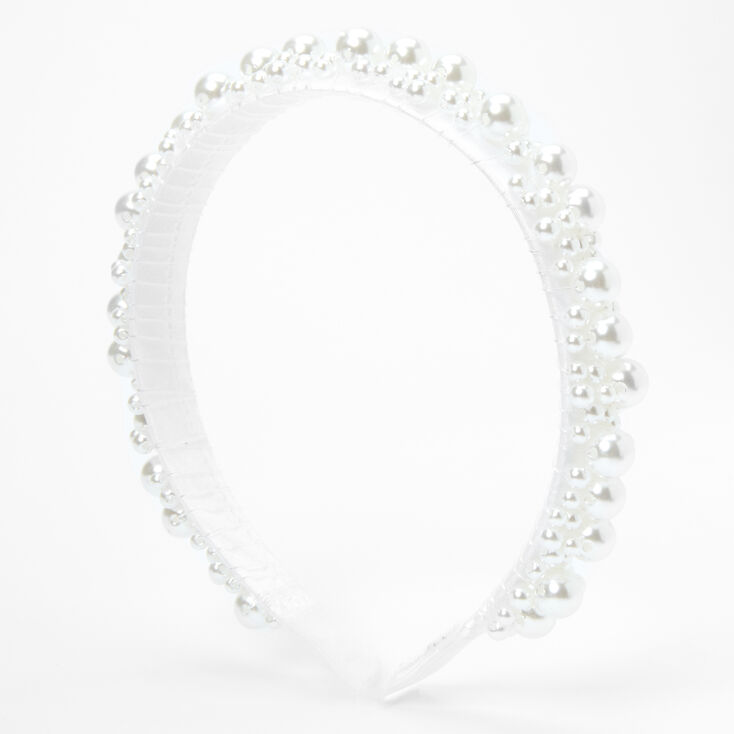 Bubble Pearl Headband - White,