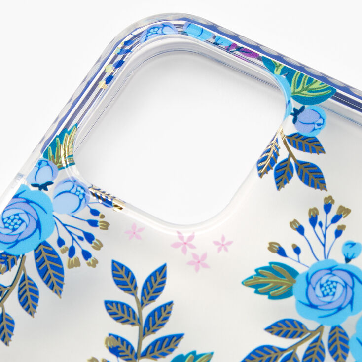 Navy Blue Floral Phone Case - Fits iPhone 12 Pro Max,