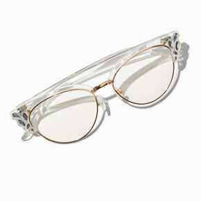 Gemstone Cat Eye Clear Lens Frames,