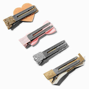 Claire&#39;s Club Sparkle Mini Hair Bow Clips - 4 Pack,