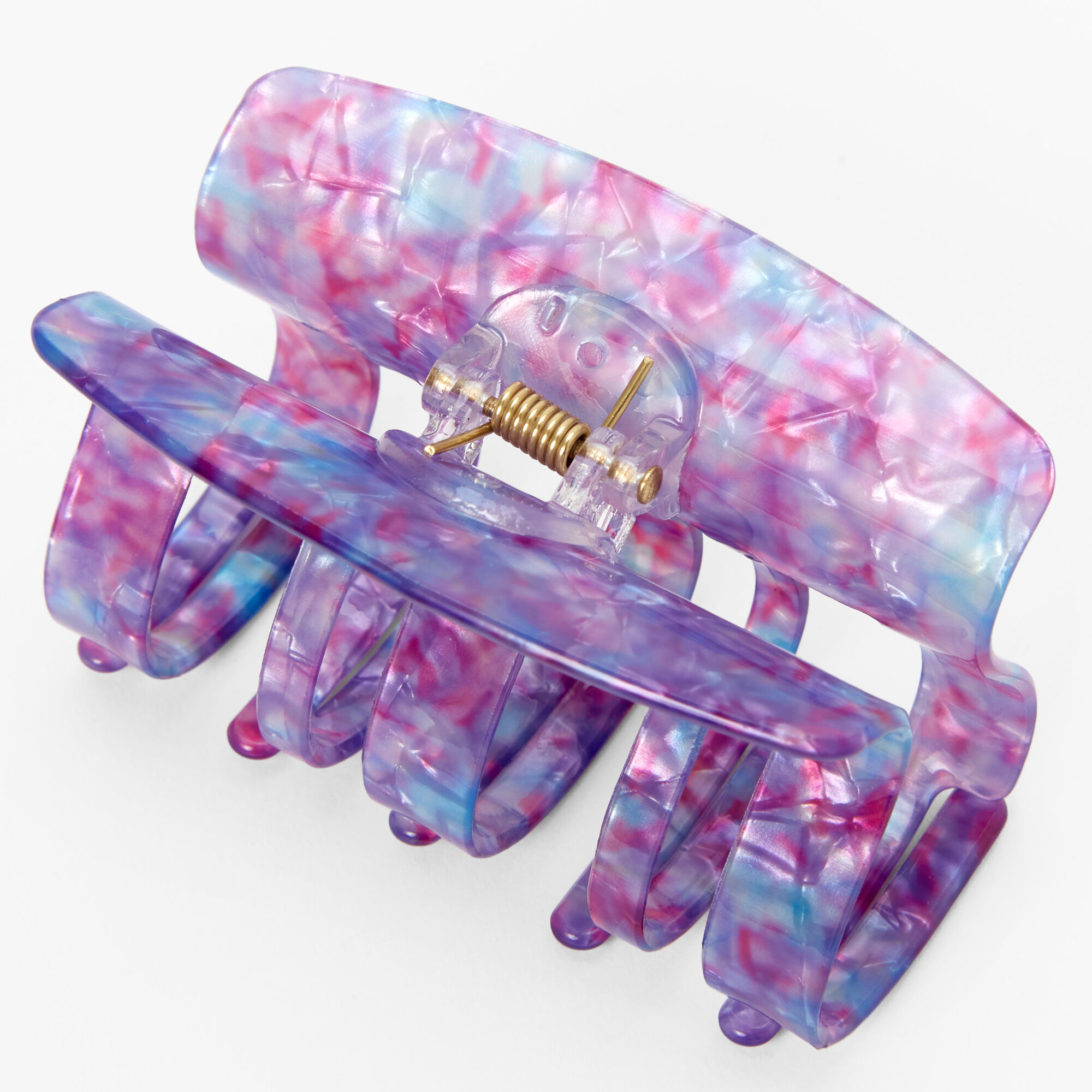 Medium Thick Resin Hair Claw - Purple,