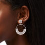 Silver 2.5&quot; Crystal Pav&eacute; Smile Drop Earrings,