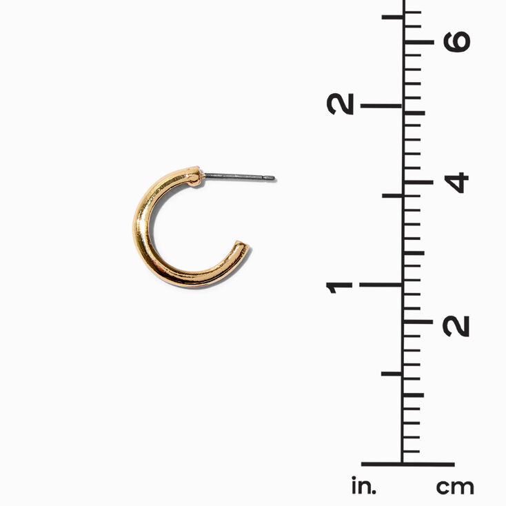 Gold-tone Crystal Hoops - 6 Pack,