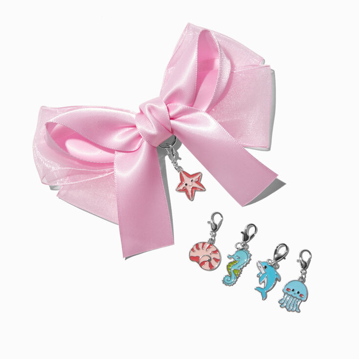 Claire&#39;s Club Make-It-Yourself Pastel Pink Hair Bow Accessory Kit,