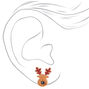Christmas Gold Reindeer Stud Earrings,
