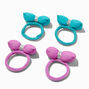 Claire&#39;s Club Glitter Puffy Bow Hair Ties - 4 Pack,