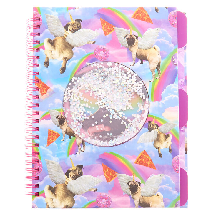 Doug the Pug&trade; Snow Globe A5 Notebook - Purple,