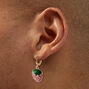 Gold-tone Pav&eacute; Strawberry Earring Stackables - 3 Pack,