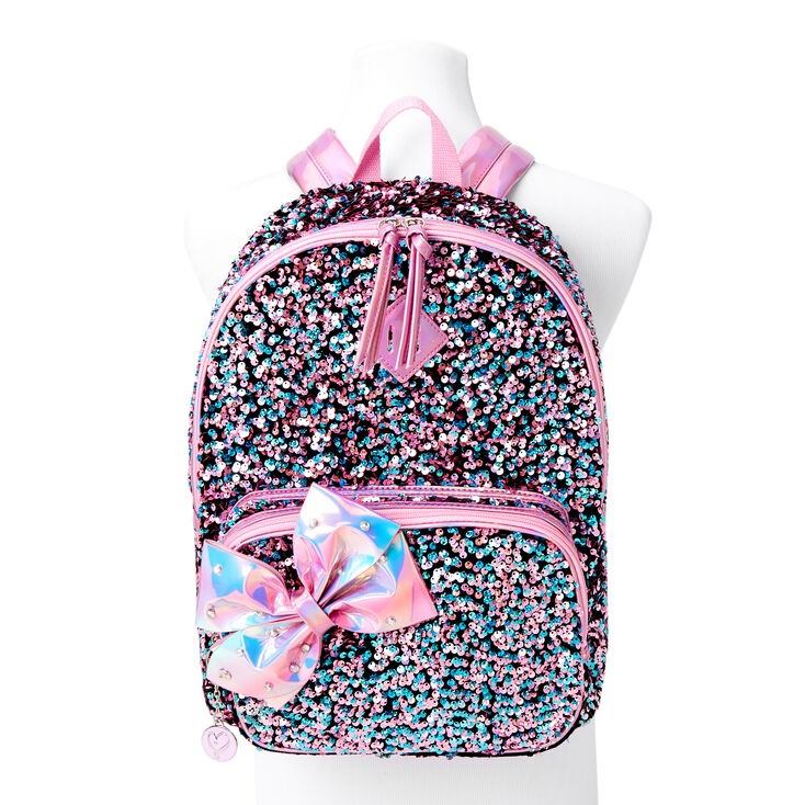 JoJo Siwa™ Holographic Sequin Backpack - Pink | Claire's US